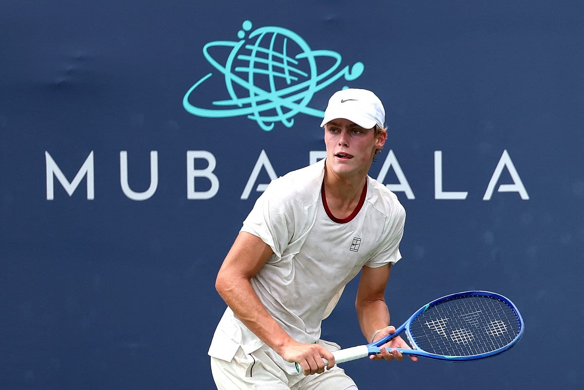 Cruz Hewitt of Australia during a men's singles match against Marcos Giron of the United States on day two of the Mubadala Citi DC Open 2026 at William H.G. FitzGerald Tennis Center on July 28, 2026 in Washington, DC. 