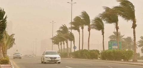 Dust-stirring winds are forecast to sweep across large parts of western Saudi Arabia through August 8, with near-zero horizontal visibility expected in some areas.