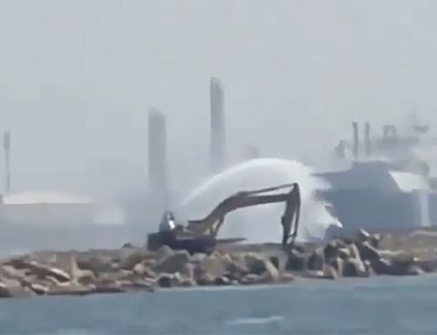 Fire at Egypt's Damietta port caused by drone attack: PM's office