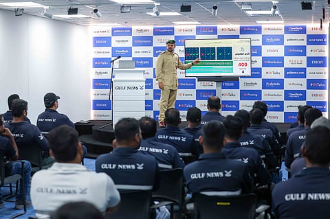 The awareness session, held at the Gulf News premises on July 27, has been led by an officer from the Traffic Awareness Department