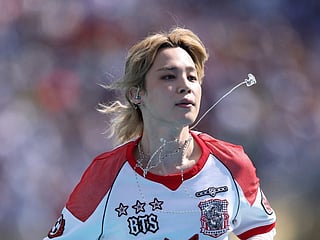 Jimin of BTS performs during the Topps Final Halftime Show the FIFA World Cup 2026 Final match between Spain and Argentina at New York New Jersey Stadium on July 19, 2026 in East Rutherford, New Jersey.