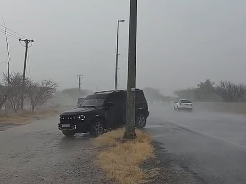 Rain and strong winds of 50km/h expected across the UAE as temperatures climb to 42°C. Dust and reduced visibility likely in inland and mountainous areas as unsettled weather persists until Sunday.