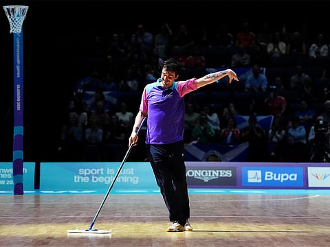Watch: Dancing cleaner steals the show at Commonwealth Games