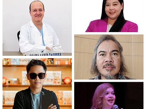 Clockwise from top left: Dr. Osama Al Hashimi, Regina Malabad, Frando Sarmiento, Liberty Galang, and Nico De Guzman