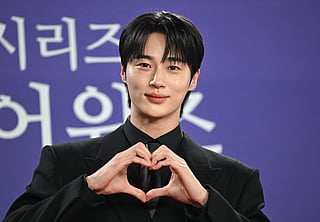 South Korean actor Byeon Woo-seok on the red carpet of the 5th Blue Dragon Series Awards in Incheon on July 31, 2026.