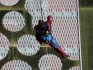 Watch: Spider-Man conquers Dubai Frame in live stunt