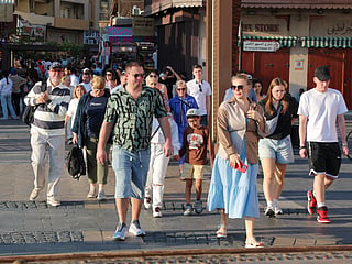Tourists in the old part of Deira, Dubai. [Illustrative image]