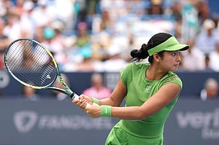 Alexandra Eala of the Philippines during a women's singles championship match against Jessica Pegula of the United States on the final day of the Mubadala DC Open 2026 at William H.G. FitzGerald Tennis Center on August 02, 2026 in Washington, DC. 