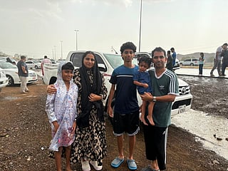 Hameed Ali and his wife, Aneesa Hameed and children. 