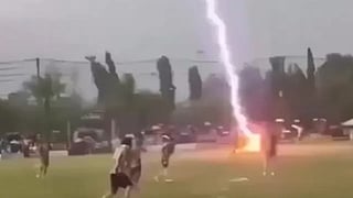 The incident occurred during the Golok Cup regional tournament at Santiphap Stadium in Narathiwat province as players continued competing in heavy rain brought by the monsoon season. 