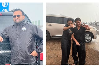 Tuesday drew over a hundred people. Whole families, in from across the emirates on the strength of coordinates posted hours earlier by Mohammad Sajjad (left) to chase rain across UAE.