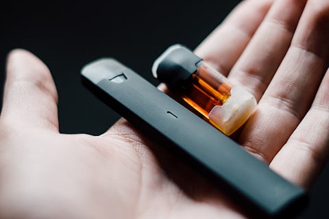 Electronic smoking device and liquid used.