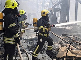 Abu Dhabi civil defence team