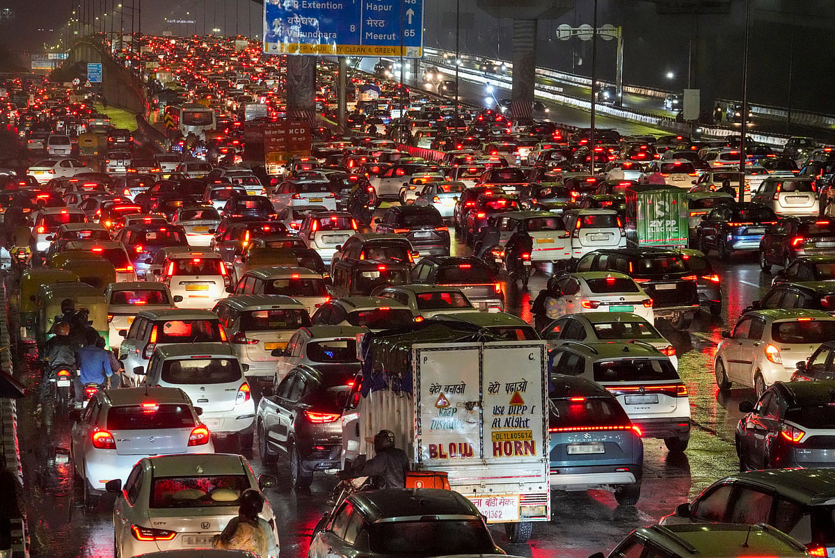 Delhi Reports Massive Traffic Jams Due to Rain and Flooding