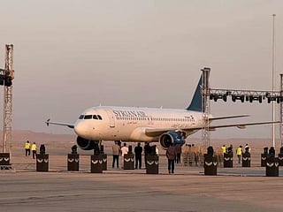 The airport welcomed its first domestic flight, operated by Syrian Air from Damascus International Airport, marking the resumption of scheduled services between the two cities. 