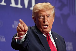 President Donald Trump speaks at an event at the Red Rock Casino Resort and Spa in Las Vegas, Wednesday, Aug. 5, 2026. 