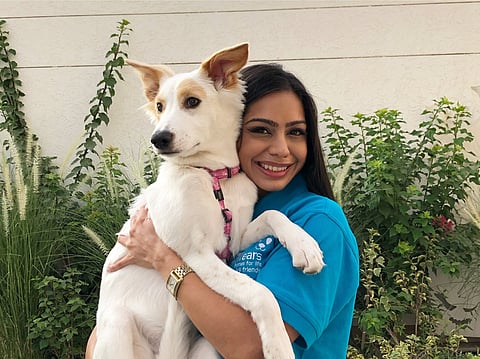 Siddhi Mulaokar, a volunteer at K9 Friends. 