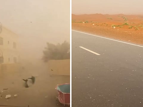 Rain was also reported in Al Faw in Sharjah, while showers fell over Al Faqa along the Dubai-Al Ain road and on the Al Shuwaib road north of Al Ain.