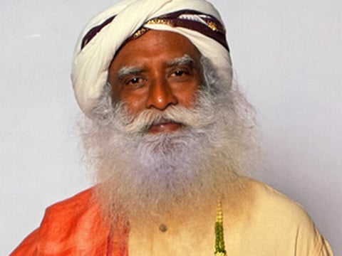 A lifelike Sadhguru chatbot powered by artificial intelligence is displayed in Los Angeles, on Wednesday, August 19, 2026. 
