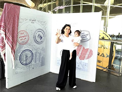 Katia Abu Al Saud travelled with her mother from Queen Alia International Airport and is due to receive treatment at Al Jalila Children’s Hospital.
