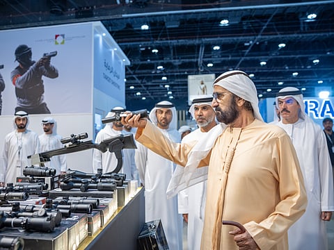 His Highness Sheikh Mohammed bin Rashid Al Maktoum, Vice President and Prime Minister of the UAE and Ruler of Dubai, at ADIHEX