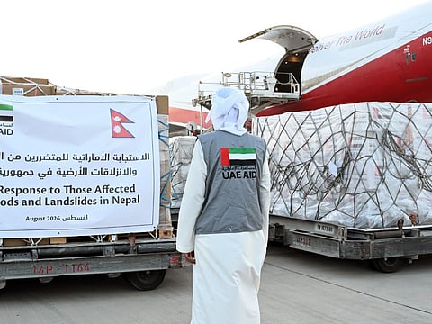 UAE sends second aircraft of urgent relief for flood, landslide victims in Nepal