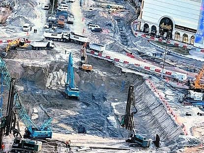 The tunnel, being built at Al Taawun Square, will have three lanes in each direction and capacity for about 4,000 vehicles an hour during peak periods.