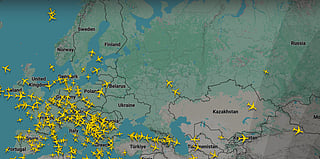 A FlightRadar24 snapshot from Wednesday evening shows commercial aircraft operating across the wider region as Ukrainian President Volodymyr Zelenskyy warns that growing drone activity is making Russian airspace increasingly unsafe for airlines.