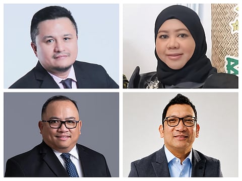 Clockwise from top left: Alfonso Halibas III, Ameena Centeno-Zienelabeden, Rolly Brucales, and Renante Abellanosa