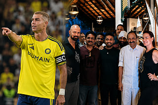 Cristiano Ronaldo’s sister Elma Aveiro during her visit to Kerala.