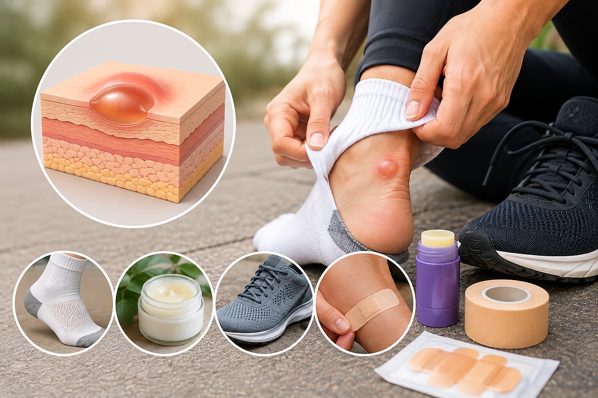 Reducing friction and pressure can help stop painful blisters before they form.