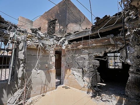 Damage is seen inside a home whose roof was destroyed in what Iranian media said was a US strike while a wedding celebration was taking place late Tuesday, September 1, in Kuhestak, southern Iran, on Friday, September 4, 2026.