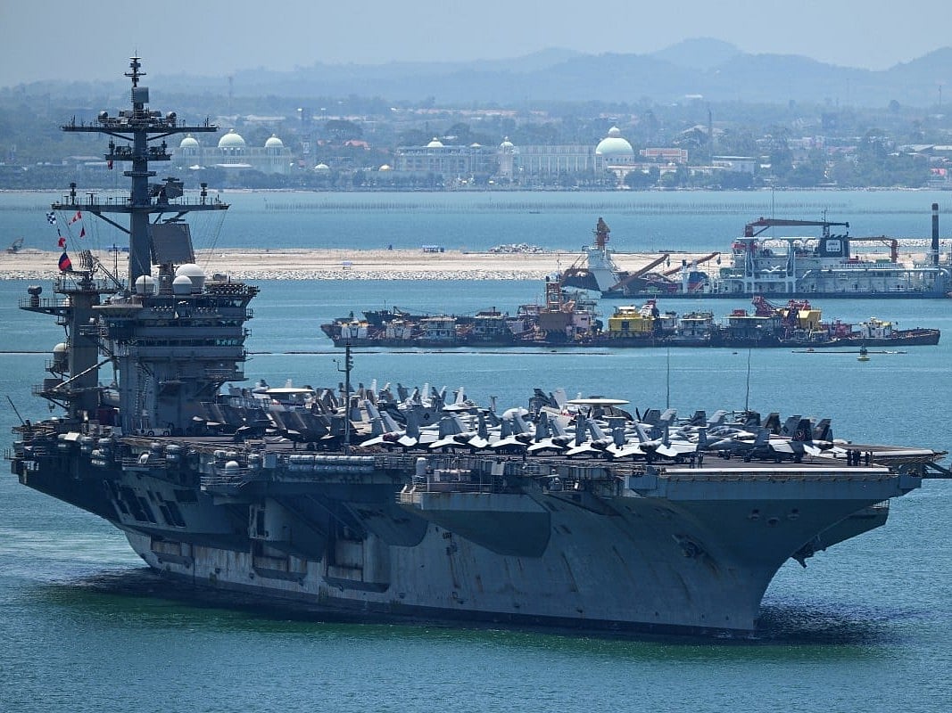 US nuclear-powered aircraft carrier USS Abraham Lincoln (CVN-72) departs Laem Chabang Port, near the city of Pattaya on September 6, 2026.