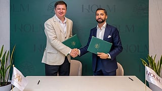 Sergey Avayan and Gocha Kamkia during the MoUs signing ceremony
