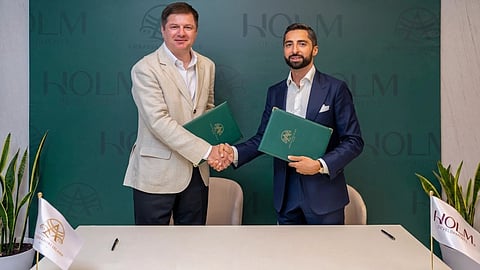Sergey Avayan and Gocha Kamkia during the MoUs signing ceremony