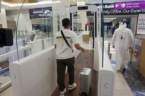 Passengers using  “Click and Travel” service launched at Dubai airport to speed up airport checks using biometrics and facial recognition to process passengers in 12-15 seconds. 