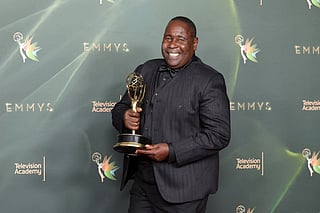 Ernest Harden Jr., winner of the Outstanding Guest Actor in a Drama Series award for "The Pitt", poses in the Winner's Walk during the 78th Emmy Awards Night 2 at Peacock Theater on September 06, 2026 in Los Angeles, California.