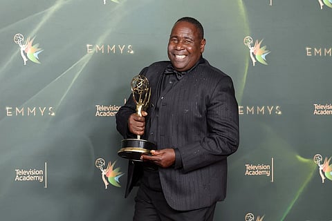Ernest Harden Jr., winner of the Outstanding Guest Actor in a Drama Series award for "The Pitt", poses in the Winner's Walk during the 78th Emmy Awards Night 2 at Peacock Theater on September 06, 2026 in Los Angeles, California.