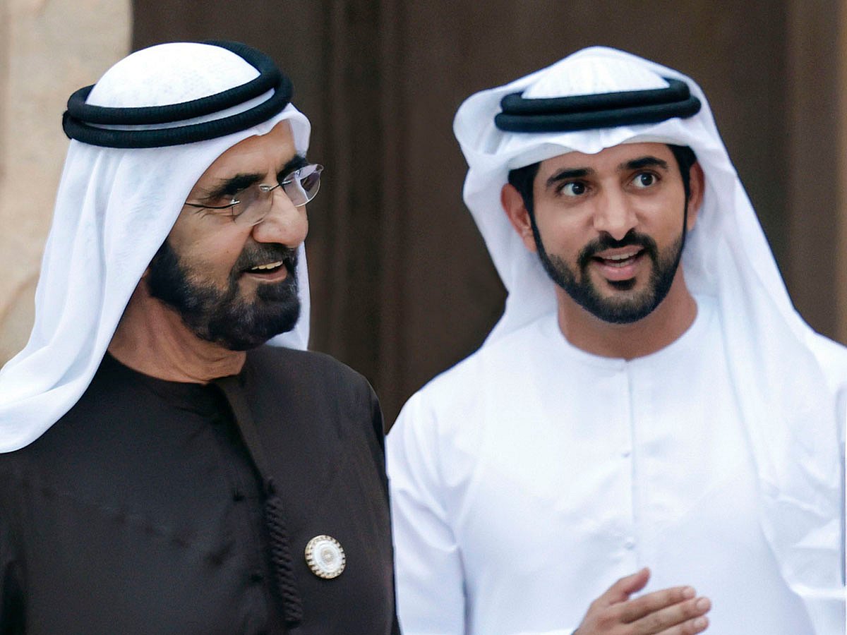 MBR AND HAMDAN ; Sheikh Mohammed bin Rashid al Maktoum and Sheikh hamdan bin Mohammed bin Rashid al Maktoum.