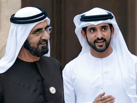 Sheikh Mohammed bin Rashid al Maktoum and Sheikh hamdan bin Mohammed bin Rashid al Maktoum.