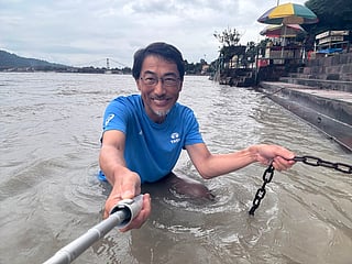 Japanese ambassador takes three Ganga dips in Rishikesh