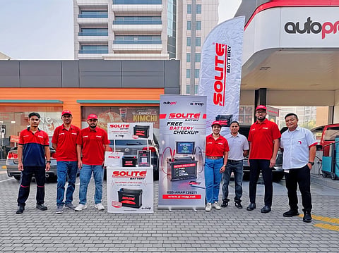 Free battery health check by Solite at ENOC petrol stations