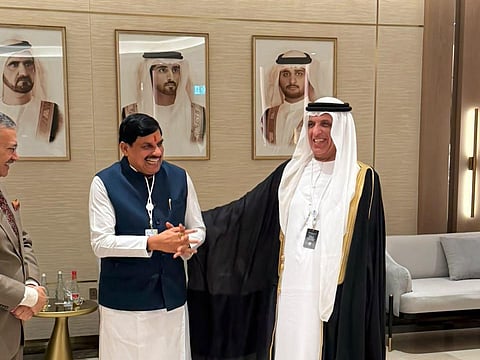 Chief Minister of Madhya Pradesh Dr Mohan Yadav meets His Highness Sheikh Saud bin Saqr Al Qasimi, Member of the UAE Supreme Council and Ruler of Ras Al Khaimah