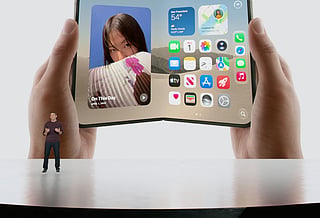 Wild thing: Apple's new CEO John Ternus presents the iPhone Duo, the first foldable iPhone. What makes it different is the combination of a foldable, two-screen design, cameras placed on different sides of the device, a larger tablet-like display, Apple’s A20 Pro chip and AI software.
