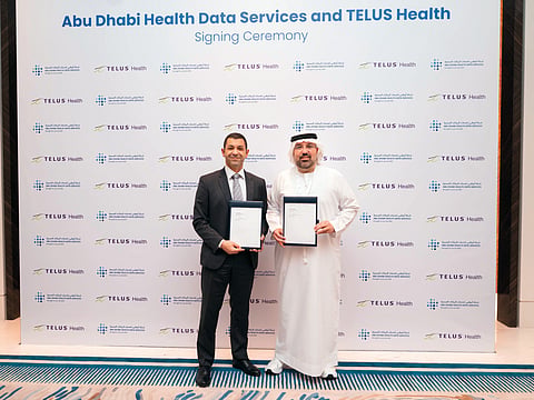 Mohamed El-Demerdash, President, TELUS Health, and Kareem Shahin, Chief Executive Officer, Digital Health Solutions Platform, and Group Chief Digital Officer, M42
