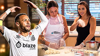 Neymar Junior with his wife and ex 