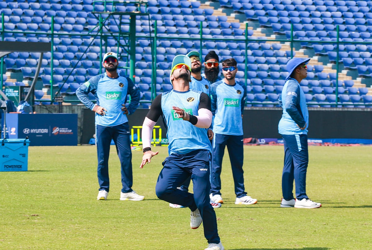 UAE CRICKET TEAM  United Arab Emirates players during a practice session