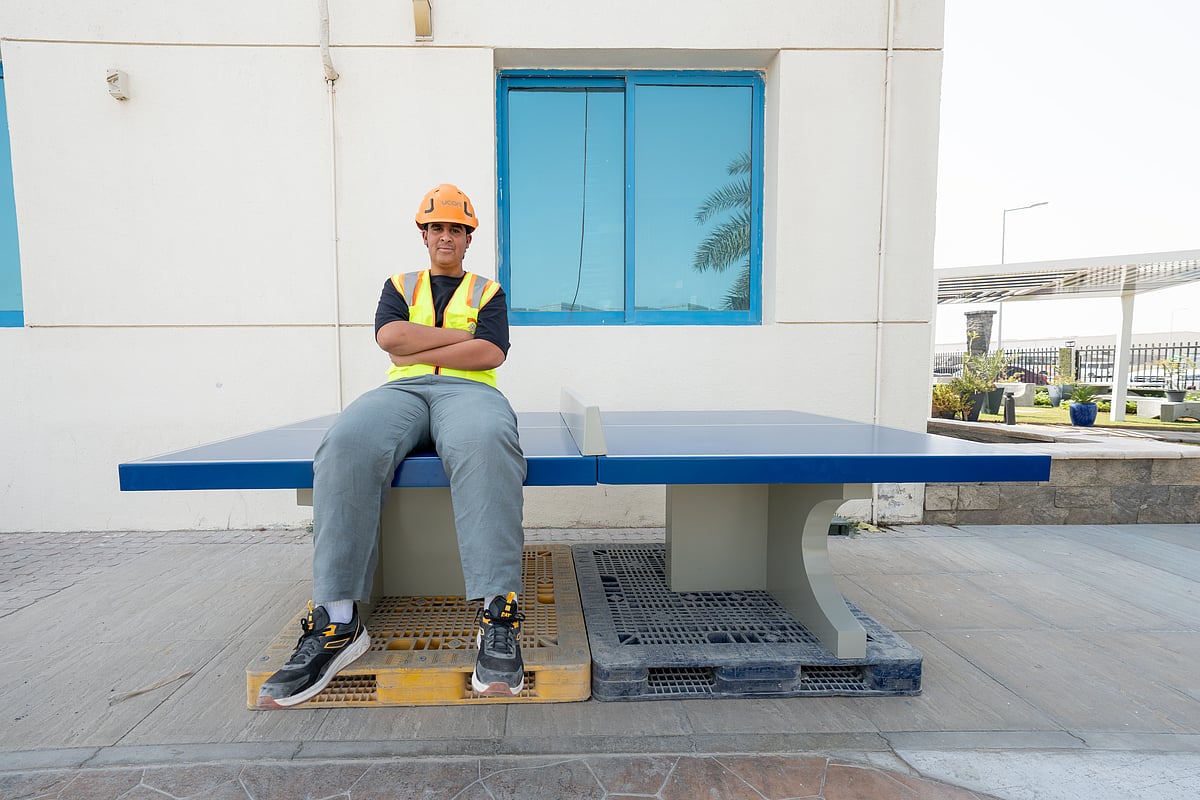 It's a sustainable smash hit as Dubai teenager turns recycled concrete into a ping-pong table