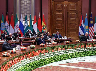 Russia's President Vladimir Putin (R), Indonesia's President Prabowo Subianto (L) and Egypt's President Abdel Fattah el-Sisi (C) attend the BRICS Summit in New Delhi on September 12, 2026.