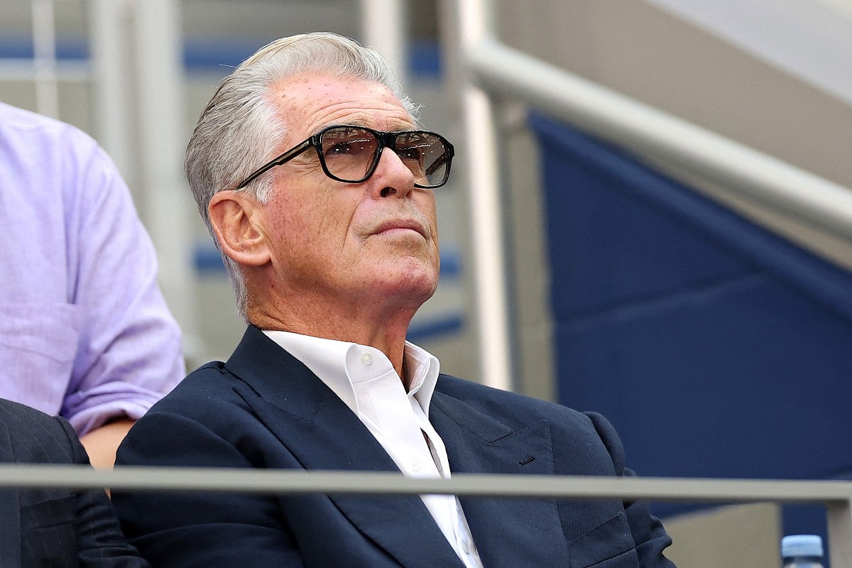 Pierce Brosnan attends the Men's Singles Final match between Alexander Zverev of Germany and Ben Shelton of the United States on Day Fifteen of the 2026 US Open at USTA Billie Jean King National Tennis Center on September 13, 2026 in the Flushing neighborhood of the Queens borough of New York City.
